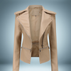 Lottie - Lederjacke mit offenem kragen