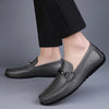 Herren Slipper aus echtem Leder mit metallischem Seildetail
