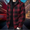 Niccolò - Hochwertige strickjacke mit karierter kapuze
