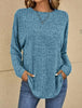 Amiyah - Edler Mix-Pullover Mit Weitem Rundhalsausschnitt