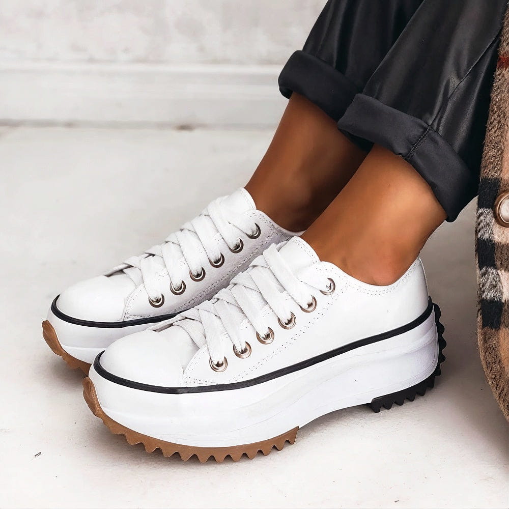 Victoria - Plateau-Sneakers aus Leder