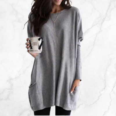 Ursala - Kurven-Komfort Waffelkleid für Frauen