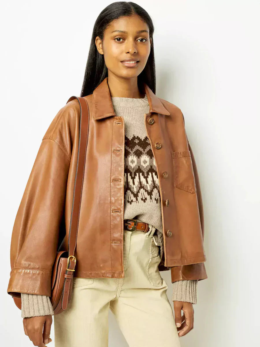 Maya - Vintage-Lederjacke
