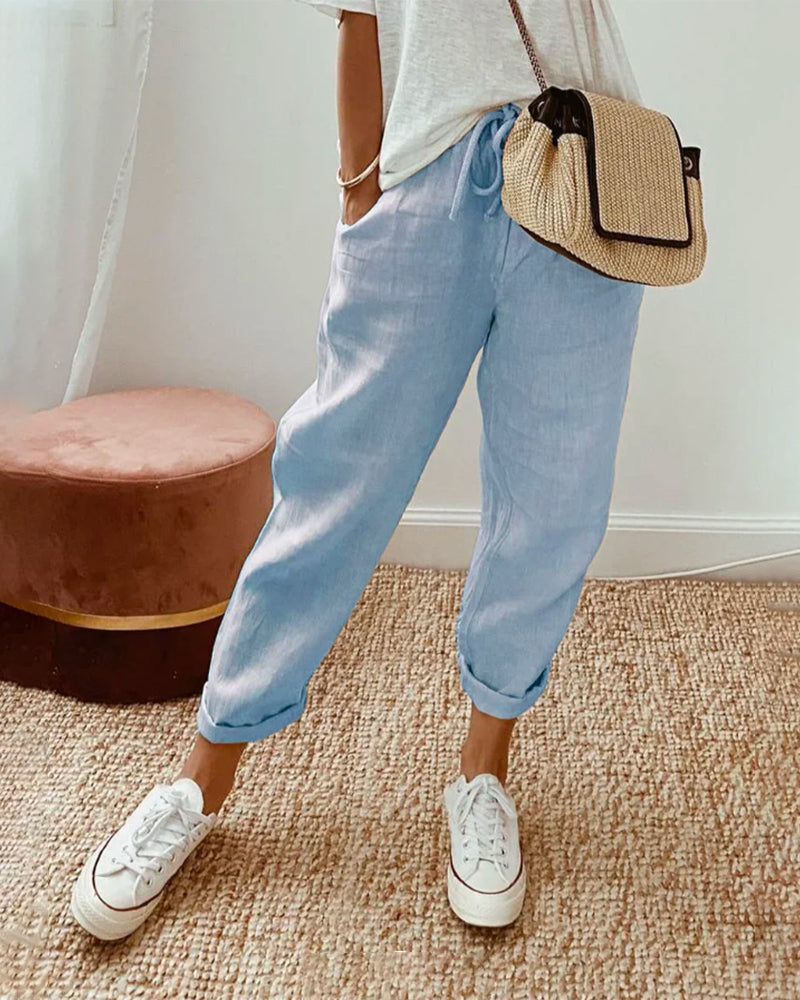 Volker™ - Bequeme Baumwoll-Leinen Hose für Damen
