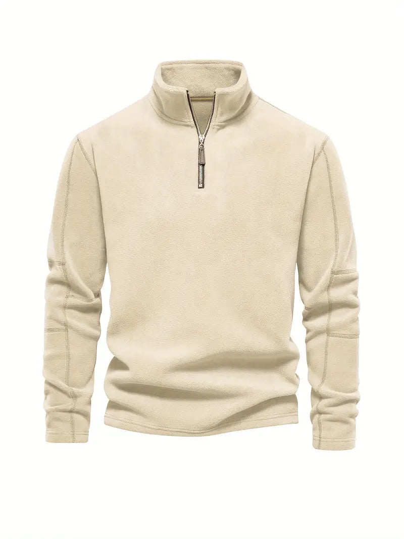 Melvin - Cordpullover mit halbem reißverschluss