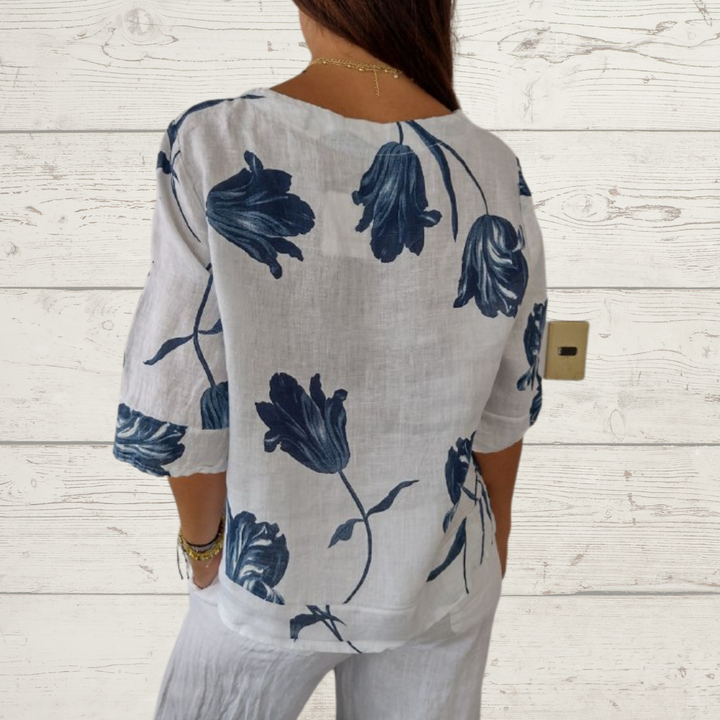 Elysia - Perfekte V-Ausschnitt-Bluse für den Sommer