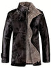 Caleb - Herren lederjacke mit fleecefutter