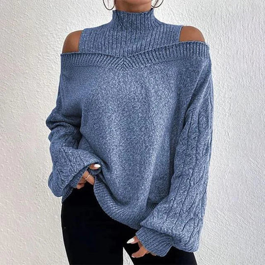 Beate - elegantes longsleeve mit überschnittenen schultern