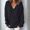 Malaya - Stylischer bequemer pullover mit streifen