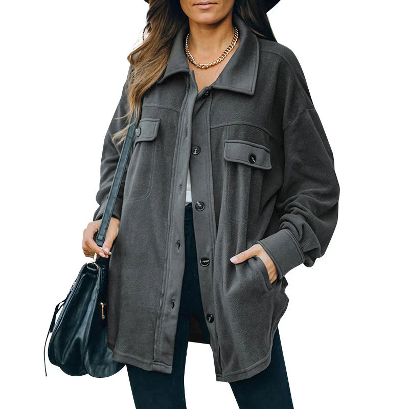 Emelie - fleece-knopf-jacke