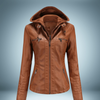 Annalise - Lederjacke mit kapuze