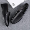 Herren-Slip-On-Loafer aus Leder mit Gummisohle und Schaumstoff-Innensohle