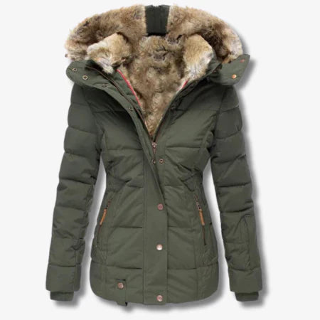Candace - Warme jacke mit kapuze