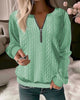 Hallie - Lässiger strickpullover mit halbem reißverschluss