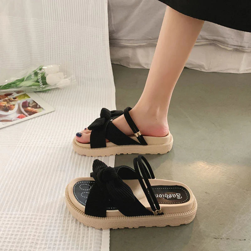 Senna-Sandalen - Elegante Schleifensandalen mit Plateausohle für Frauen