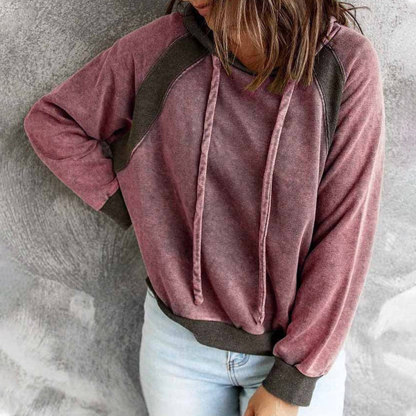 Michelle - Lässiges sweatshirt mit kapuze und langen armeln