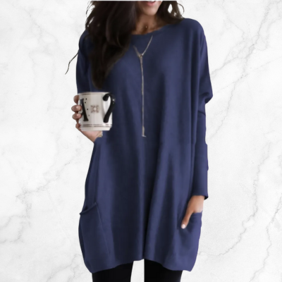 Ursala - Kurven-Komfort Waffelkleid für Frauen