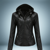 Annalise - Lederjacke mit kapuze