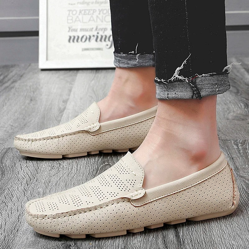 Herren Slipper aus echtem Leder - Zum Hineinschlüpfen
