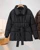 Megan - Steppjacke mit revers in uni