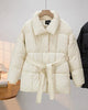 Megan - Steppjacke mit revers in uni