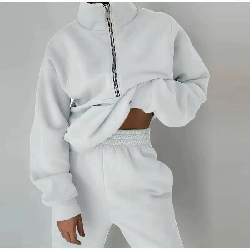 Katherine - Sweatshirt und hose für damenbekleidung mit reißverschluss