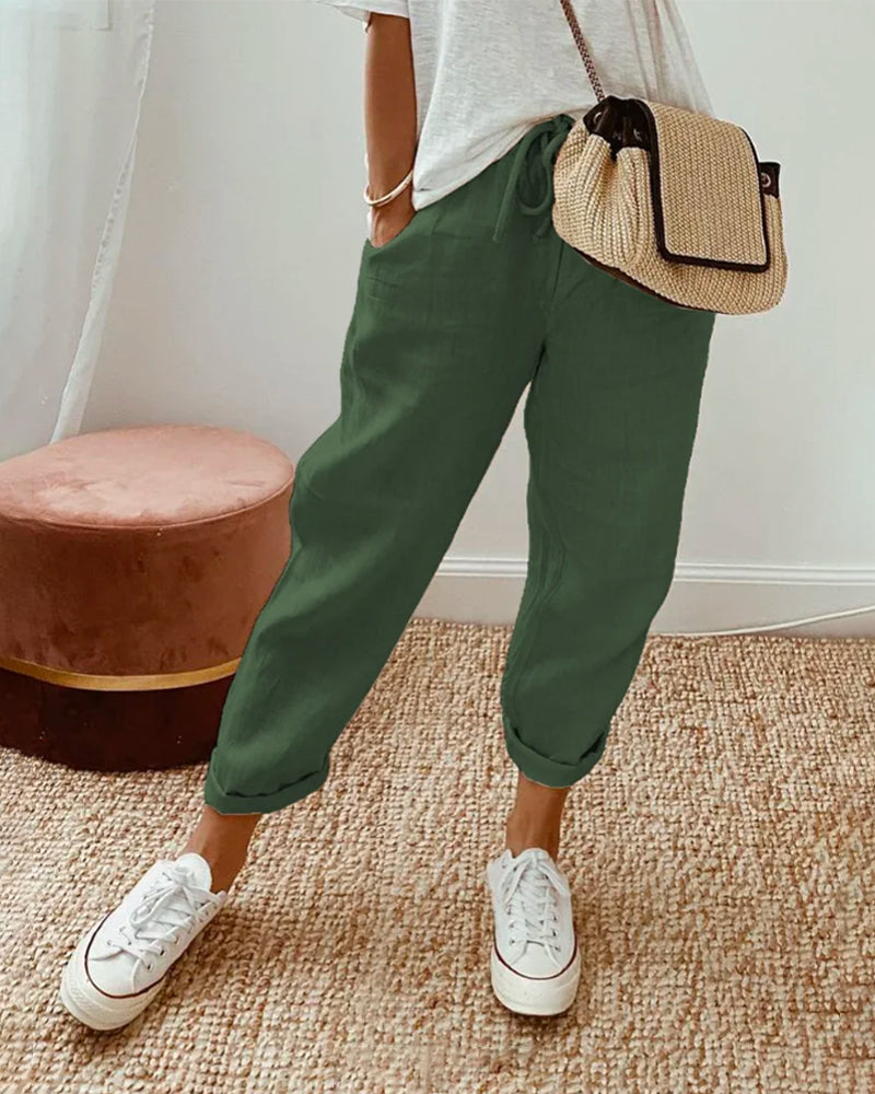 Volker™ - Bequeme Baumwoll-Leinen Hose für Damen
