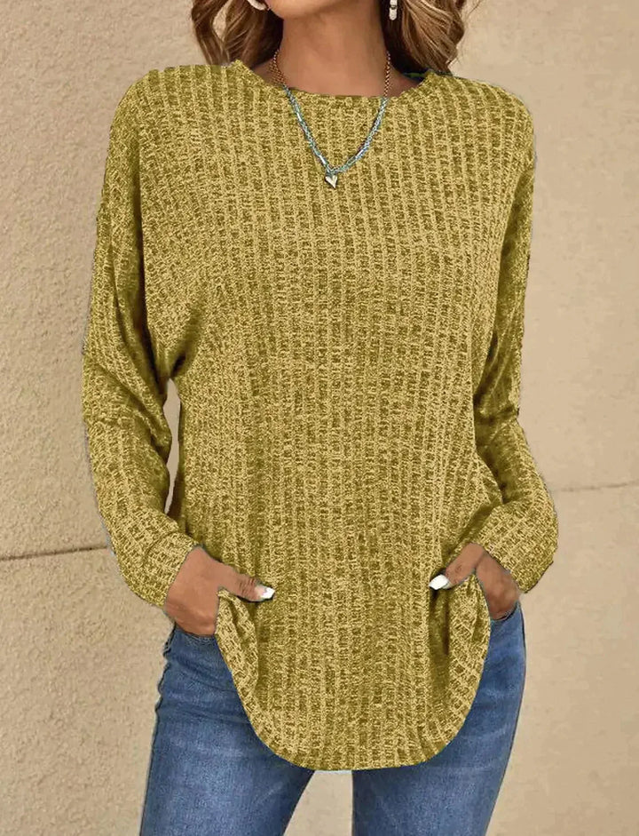 Amiyah - Edler Mix-Pullover Mit Weitem Rundhalsausschnitt