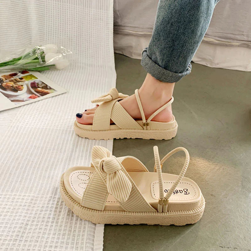 Senna-Sandalen - Elegante Schleifensandalen mit Plateausohle für Frauen