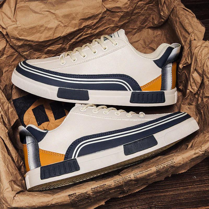 Herren-Slip-On-Sneaker mit gepolsterter Innensohle und Obermaterial aus Leder