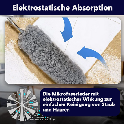 DustDazzle™ - Waschbares gebogenes Mikrofaserstaubtuch