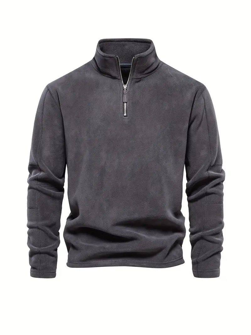 Melvin - Cordpullover mit halbem reißverschluss