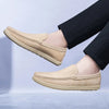 Herren-Slip-On-Loafer aus Leder mit gepolsterter Innensohle