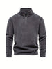 Melvin - Cordpullover mit halbem reißverschluss