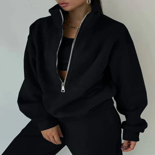 Katherine - Sweatshirt und hose für damenbekleidung mit reißverschluss