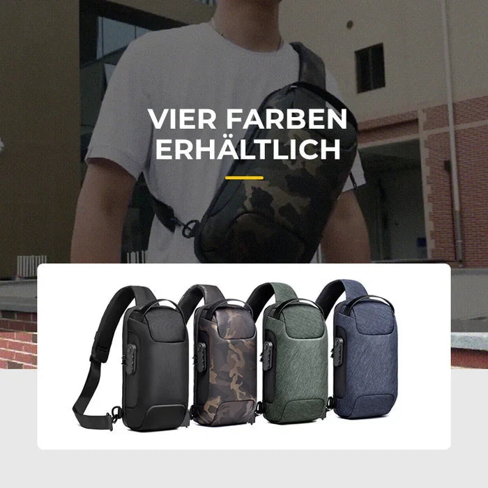SafeCarry - Sichere wasserdichte Anti-Diebstahl-Umhängetasche