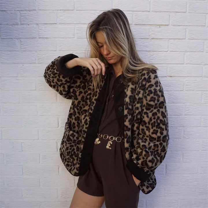 Clementine - Leopard print jacke für damen
