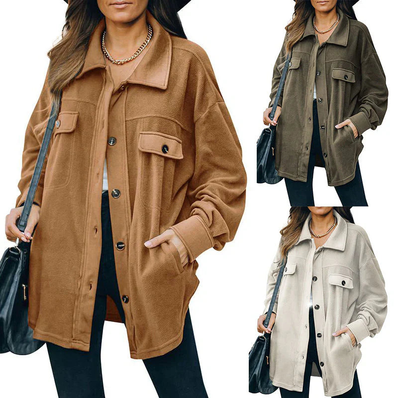 Emelie - fleece-knopf-jacke