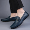 Herren Slipper aus echtem Leder mit metallischem Seildetail