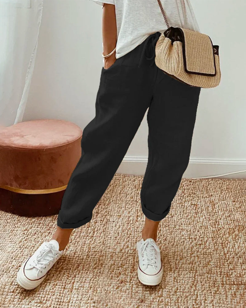 Volker™ - Bequeme Baumwoll-Leinen Hose für Damen