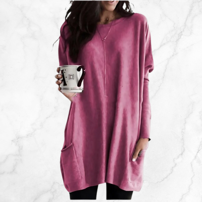 Ursala - Kurven-Komfort Waffelkleid für Frauen