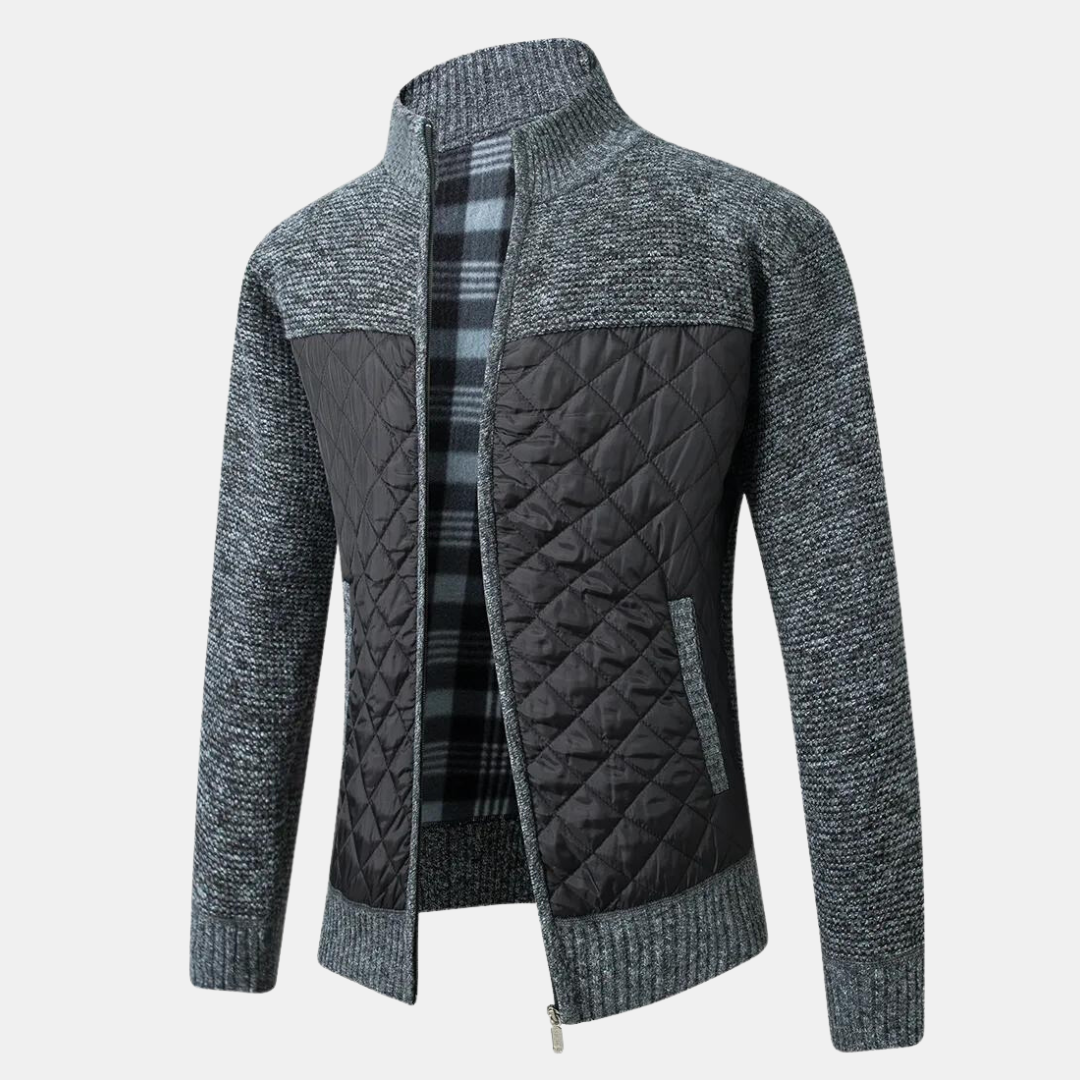 Matias - Strickjacke mit stehkragen