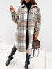 Aria - lange karierte Jacke