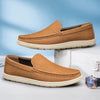 Herren-Slip-On-Loafer aus Leder mit gepolsterter Innensohle