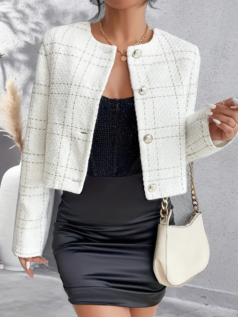 Haisley - Edler karierter blazer mit knöpfen