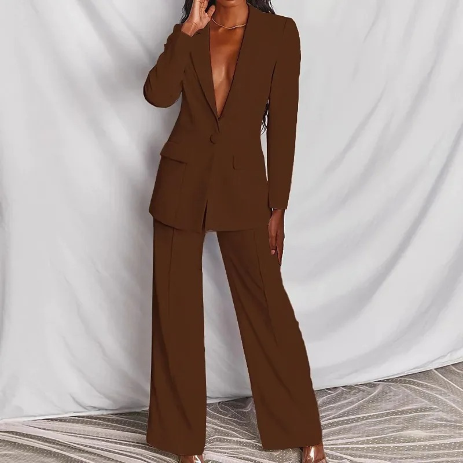 Yvonne - Langarm Blazer Hosen-Set Für Damen