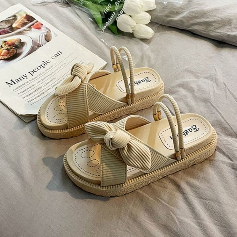 Senna-Sandalen - Elegante Schleifensandalen mit Plateausohle für Frauen