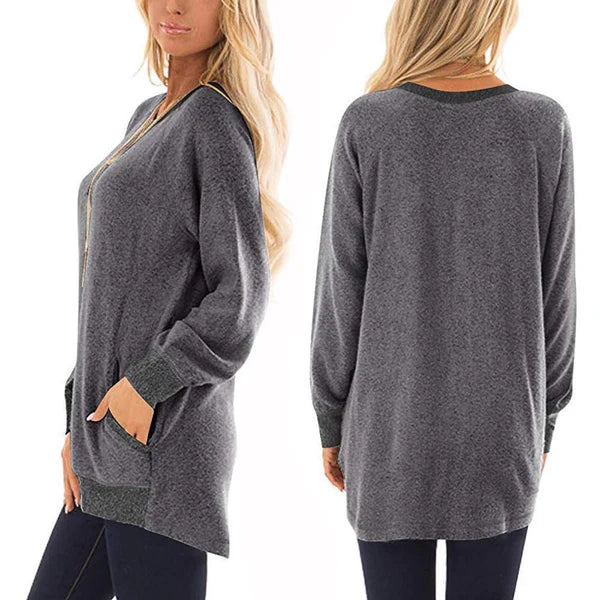 Clare - Lässiges damen t-shirt mit langen armeln