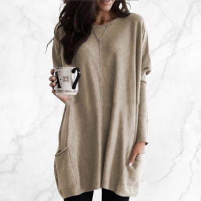 Ursala - Kurven-Komfort Waffelkleid für Frauen