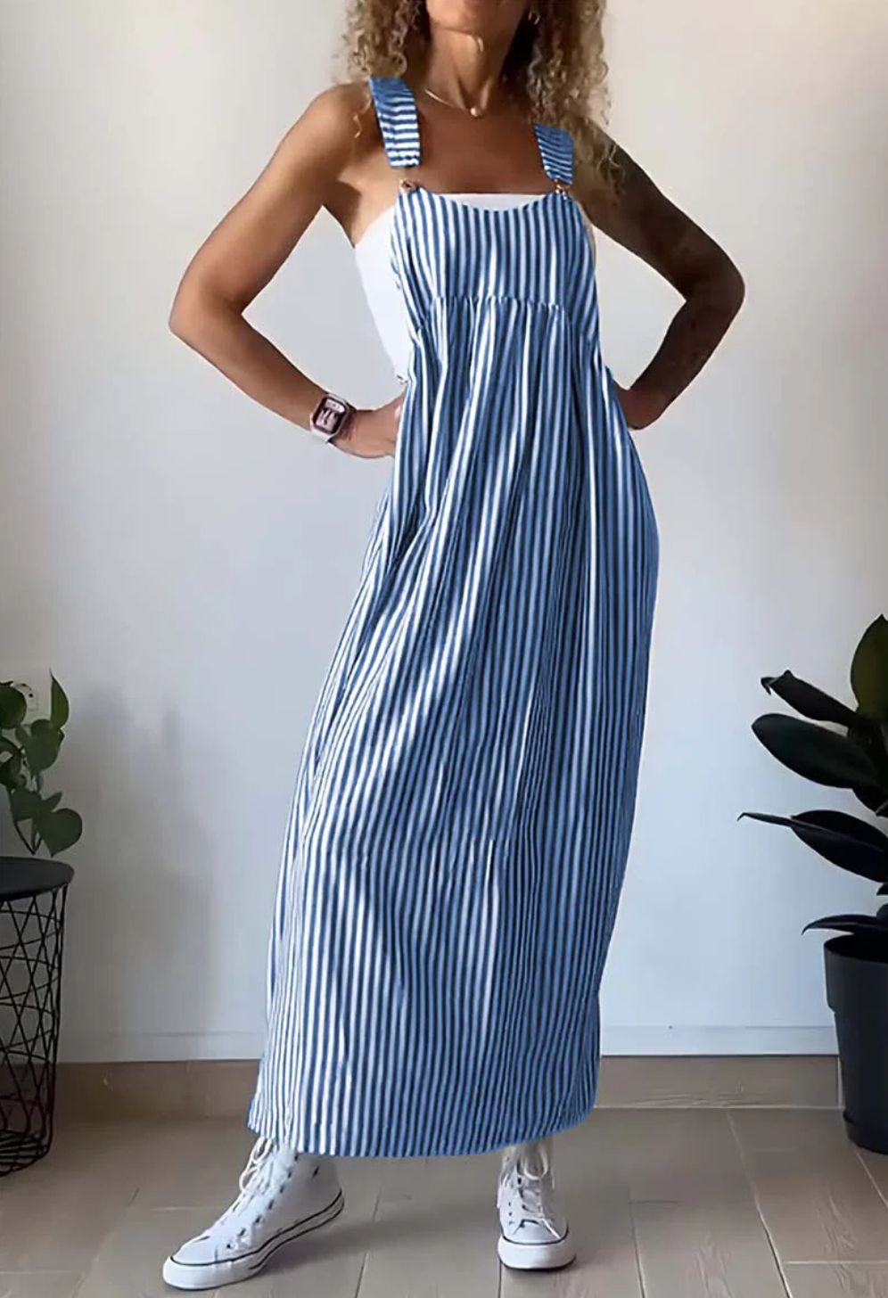 Liselotte - Gestreiftes, lässiges Jumpsuit-Kleid